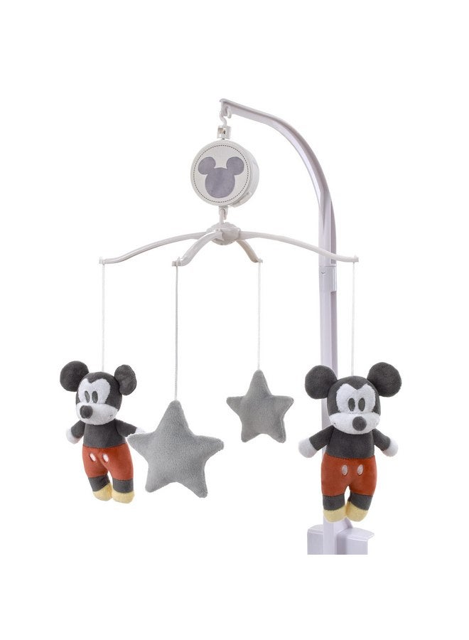 NoJo Disney Mighty Mickey Mouse and Grey Stars Plush Musical Mobile - Image 1