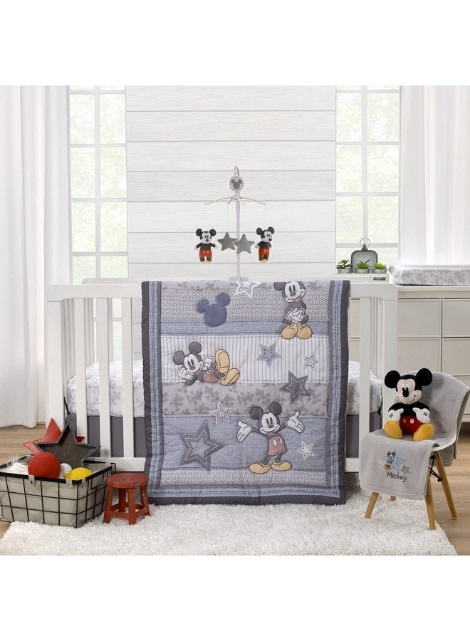 NoJo Disney Mighty Mickey Mouse and Grey Stars Plush Musical Mobile - Image 4