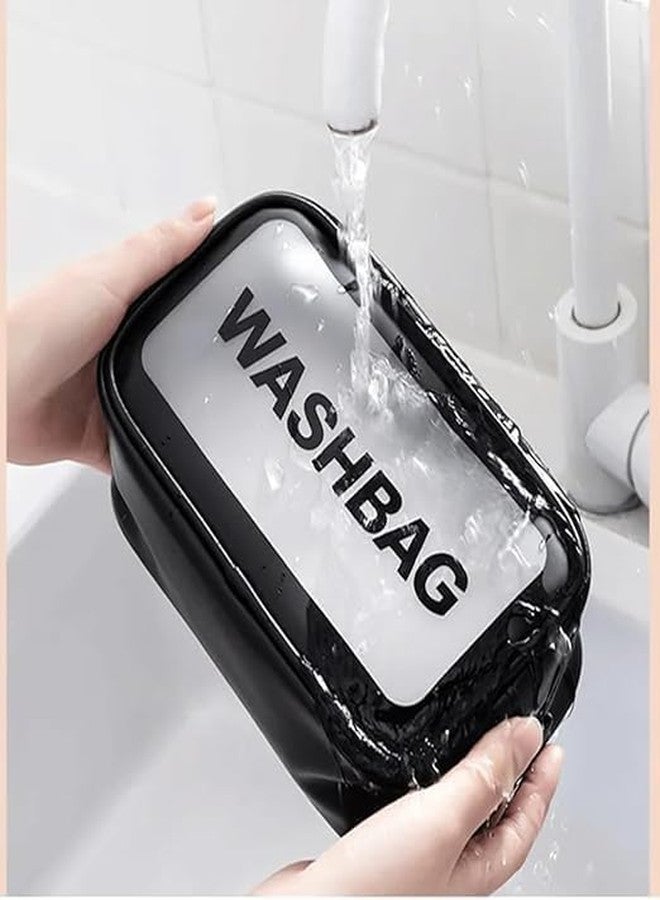 GOMNIK 3 PCS WASH Bag Cosmetic WashBag Makeup Pouch Bag Travel Transparent Toiletry Waterproof Zipper WashBag Household Grooming Kit Portable Organizer Case Carry Pouch (Multi) - Image 4