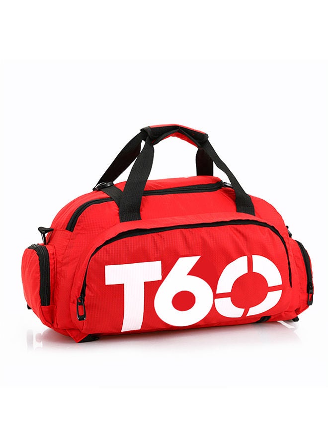 T60 Sports Gym Bag, Travel Duffel bag with Wet Pocket & Shoes Compartment Ultra Lightweight RED - Image 1
