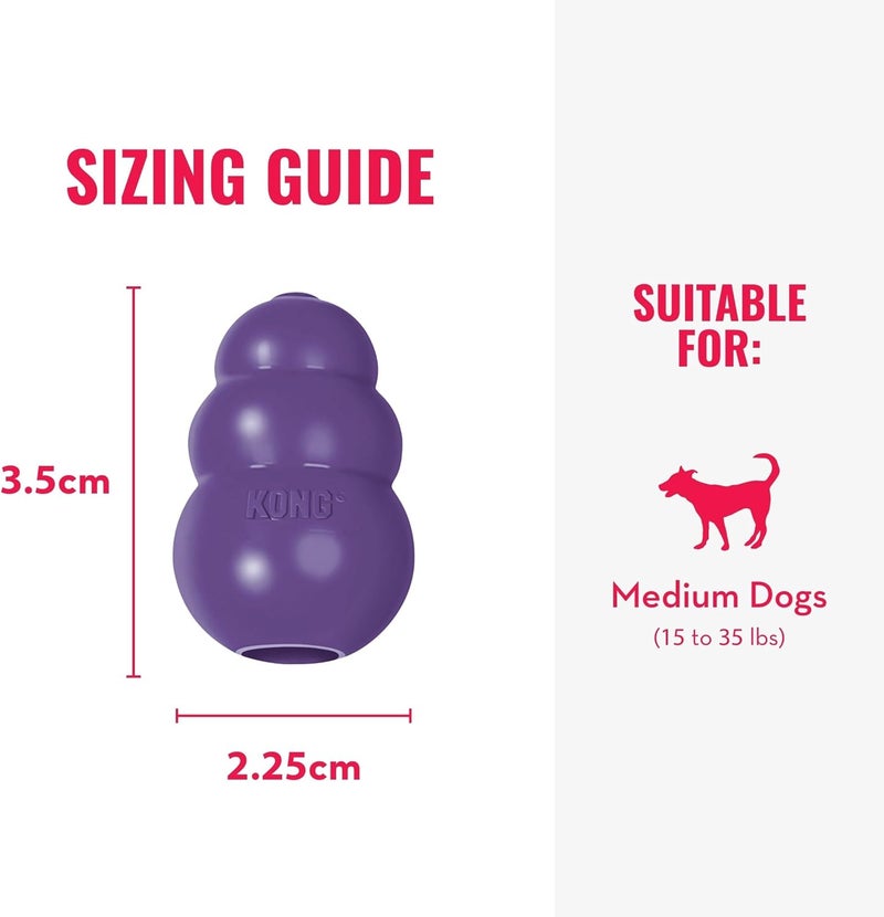 KONG Senior - Dog Toy with Gentle, Natural Rubber - Durable Dog Toy for Older Dogs - Use Treats with Stuffable Chew Toy - Treat Toy for Chewing & Fetching - for Medium Dogs (Pack of 2) - Image 4