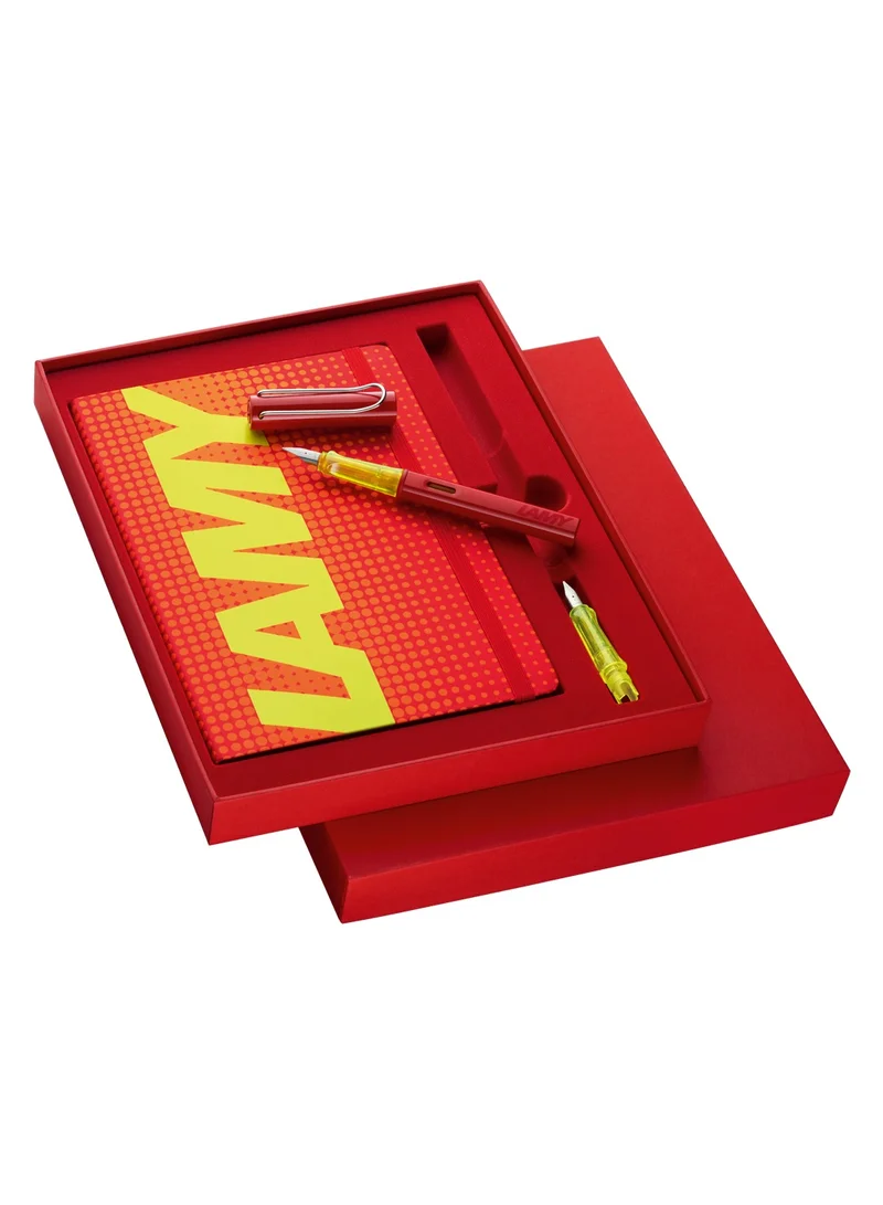 LAMY Red Notebook, Pen Stationery Set