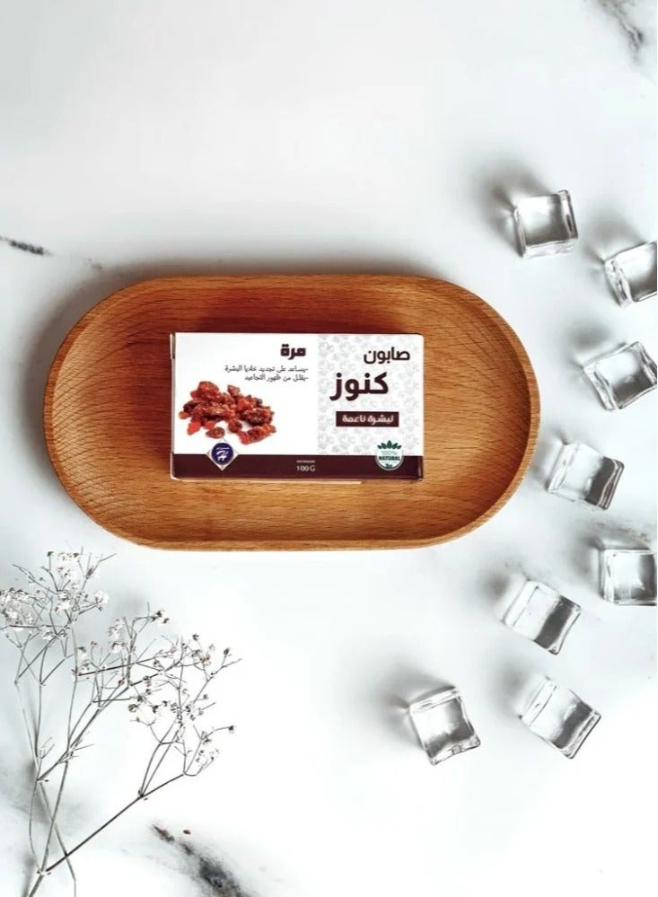 كنوز اتش صابون الجسم بخلاصة المرة  لبشرة ناعمة و مضيئة-اكتشفي جمال بشرتك مع صابونة الجسم الفاخرة- نعومة وانتعاش- 100 جرام - Image 3