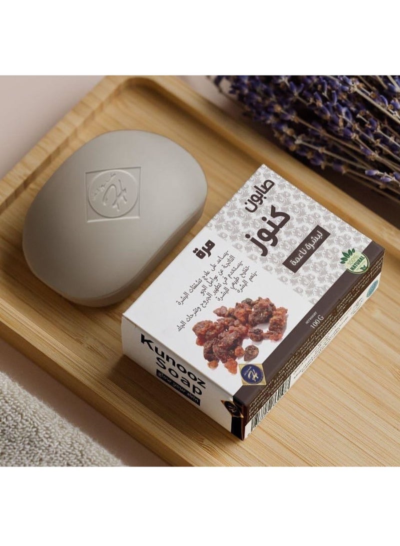 كنوز اتش صابون الجسم بخلاصة المرة  لبشرة ناعمة و مضيئة-اكتشفي جمال بشرتك مع صابونة الجسم الفاخرة- نعومة وانتعاش- 100 جرام - Image 1