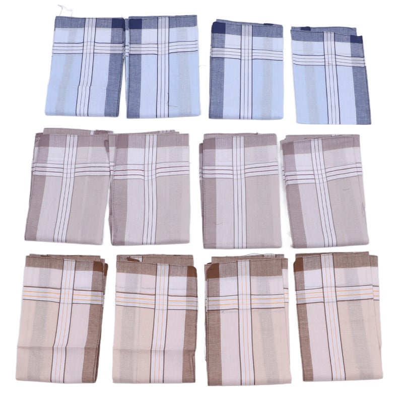 12 Pcs 40cm Cotton Men Handkerchiefs Elderly Handkerchief Sweat Absorbent Handkerchiefs Set - Image 5
