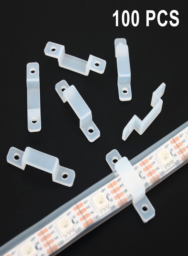VIPMOON 100pcs /lot LED Strip Connector Silicon Fastener Clip for 10MM SMD5050 Light Strip Flexible Light Strips Fixing Holder - Image 3