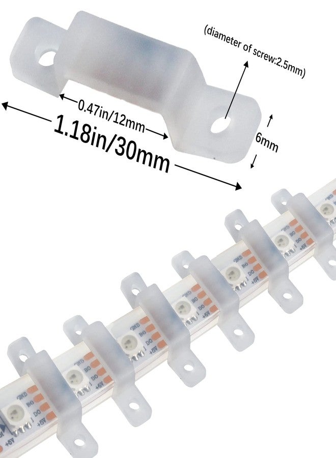 VIPMOON 100pcs /lot LED Strip Connector Silicon Fastener Clip for 10MM SMD5050 Light Strip Flexible Light Strips Fixing Holder - Image 4