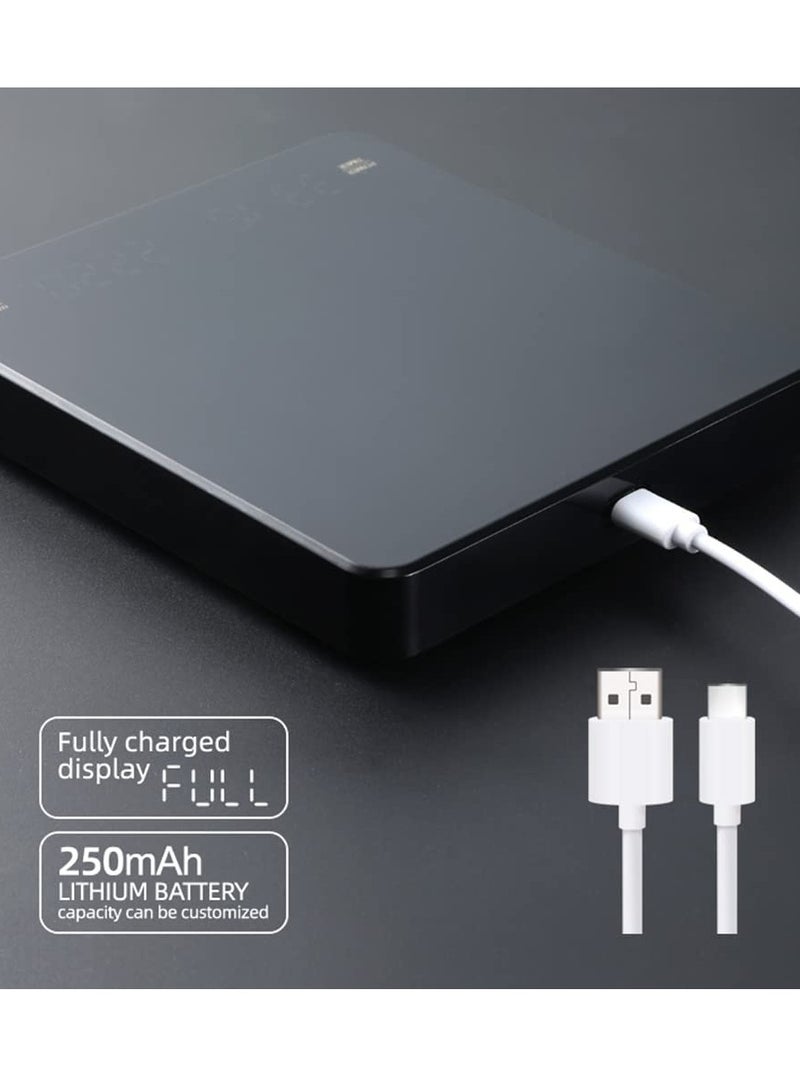 ح واحة ميزان قهوة مع مؤقت، ميزان إسبريسو رقمي عالي الدقة مع مؤقت وشاشة LED، يزن 0.1 جرام ويقيس بالأونصة/مل/جرام، ميزان مطبخ، للقهوة المقطرة والمسكوبة - Image 3