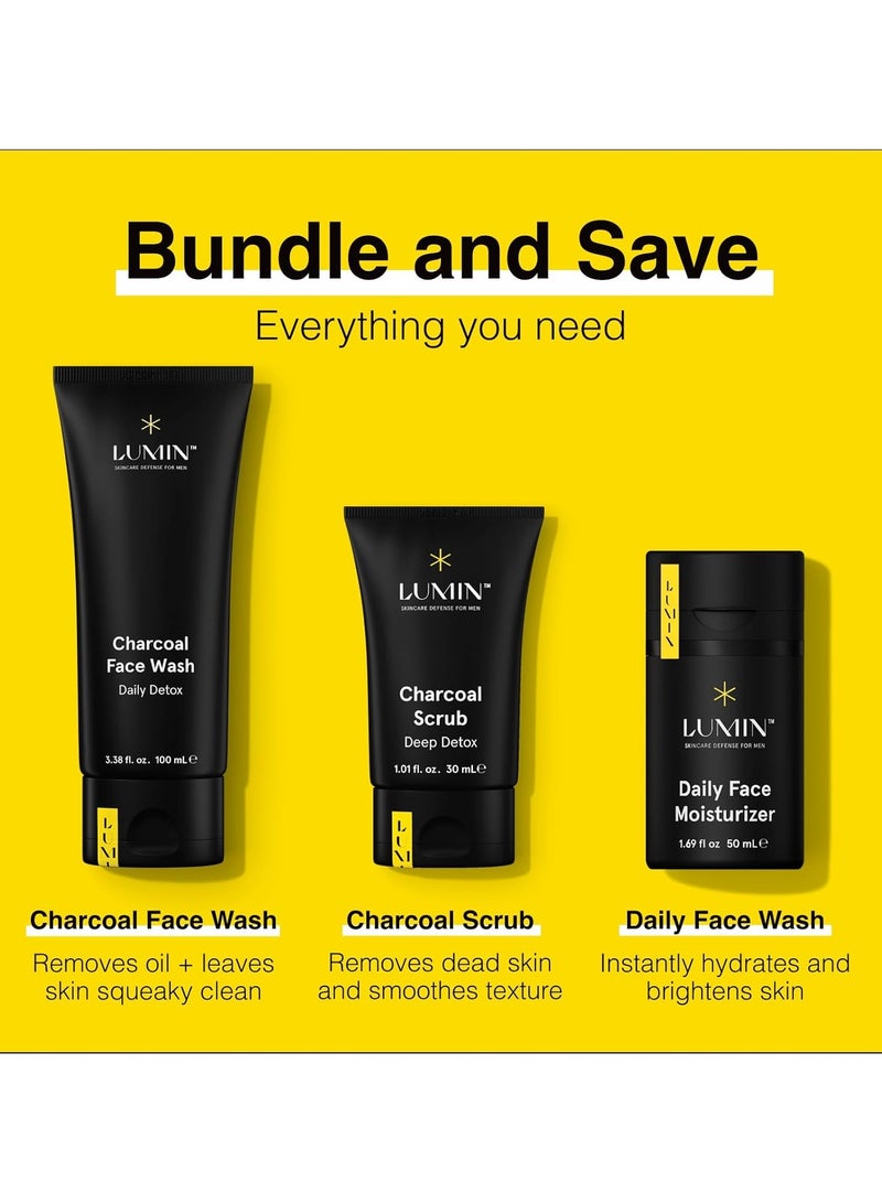 LUMIN Classic Maintenance Mens Skin Care Kit, Mens Face Care Kit for Men, Skincare Kit for Men, Skin Care for Men Gift Set, Face Skin Care for Men, Mens Facial Care Kit Moisturizing Cream Face Wash - Image 3