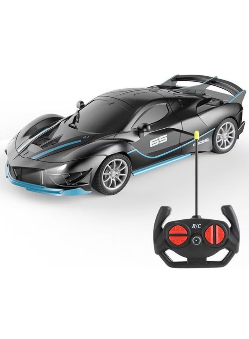 1:18 High Speed Black Ferrari Remote Control Car With Cool Car Lights Black - Image 4