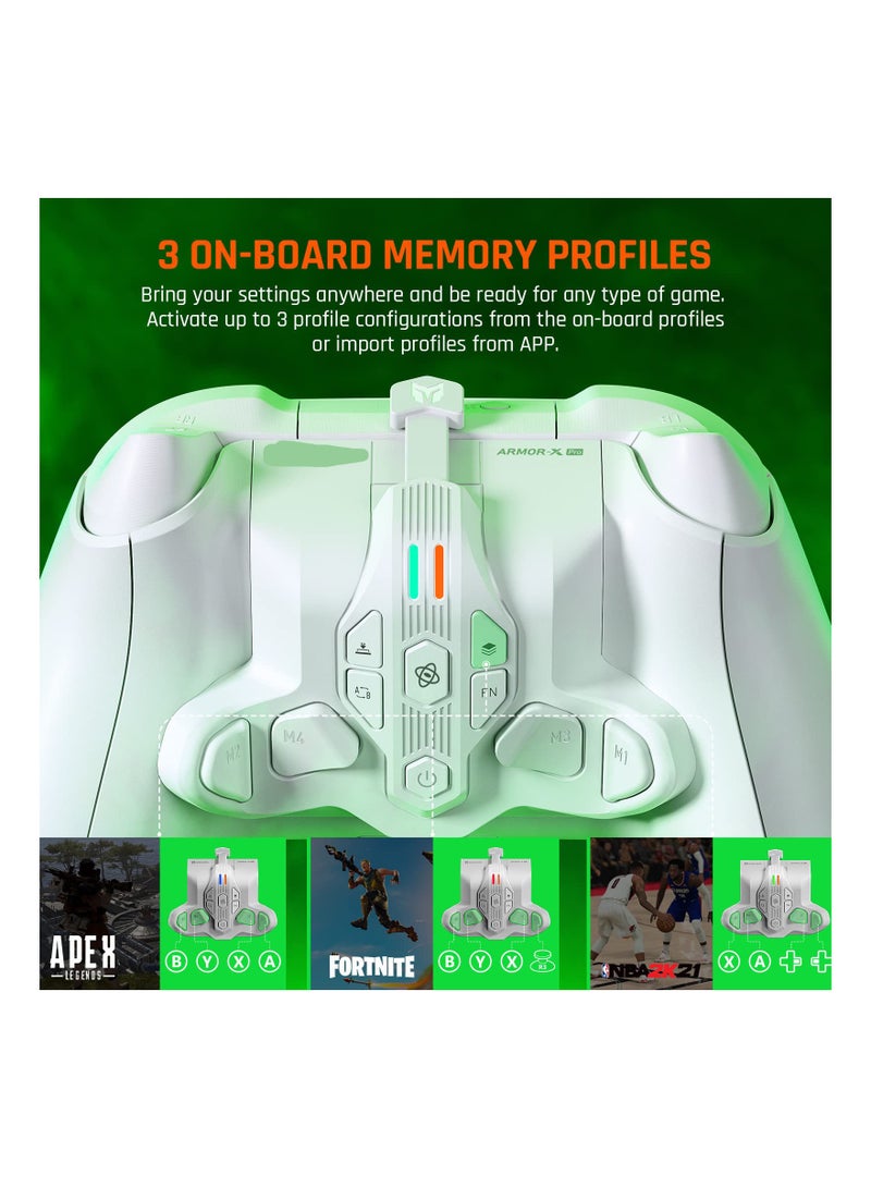 ملحق زر العودة اللاسلكي لجهاز التحكم Xbox Series X|S، مجموعة Armor-X Pro Mod مع دقة حركة الجيروسكوب بزاوية 6 ومحاور الماكرو، متوافق مع Xbox One وSwitch وPC (1 حزمة) - Image 4