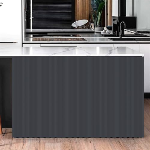 BESTORI Cabinet Curtains for Shelves Privacy Closet Curtain Dust Proof Hook & Loop Under The Sink Curtain for Kitchen Storage Room Black, 39.4" W x 27.6" L (Pack of 1) - Image 5