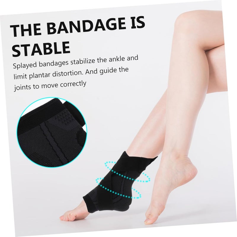 Safigle جورب دعم الكاحل النايلون المرن حامي رياضة للوقاية من إصابات الجري - Image 4