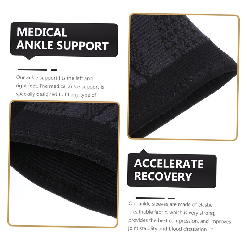 Safigle جورب دعم الكاحل النايلون المرن حامي رياضة للوقاية من إصابات الجري - Image 3