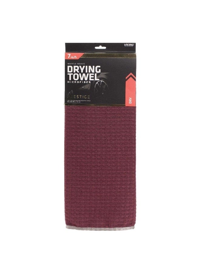 Viking Waffle Weave Microfiber Drying Towel Burgundy 28 x 36 inch - Image 2