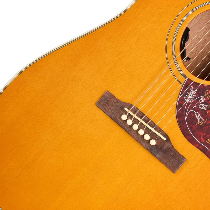 Epiphone Hummingbird Studio Acoustic Electric Guitar with Gig Bag - Natural - Image 3