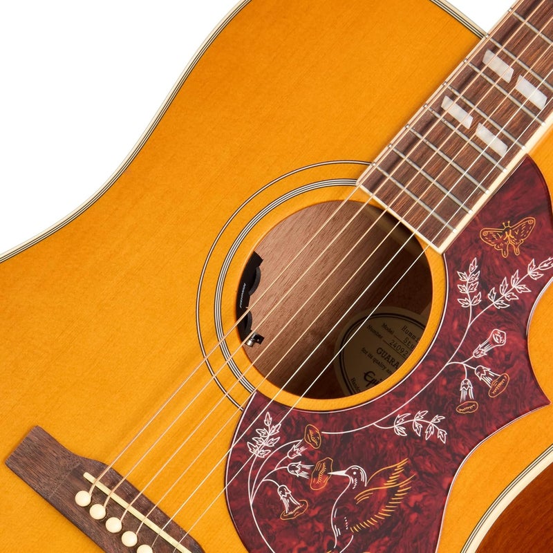 Epiphone Hummingbird Studio Acoustic Electric Guitar with Gig Bag - Natural - Image 2