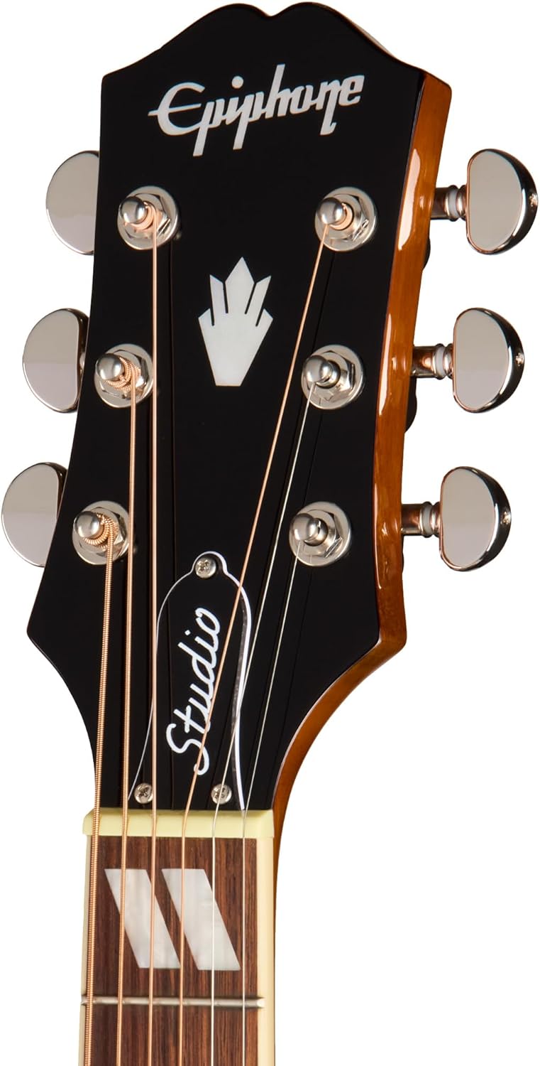 Epiphone Hummingbird Studio Acoustic Electric Guitar with Gig Bag - Natural - Image 4