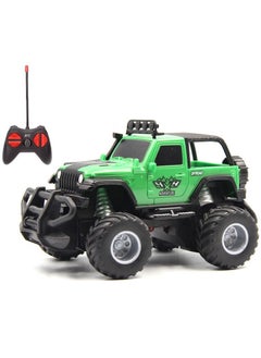 Swift 1:43 Off-Road Car Remote Control Cart, 4WD Metal Housing with Dual LED Motor, Gifts for Kids Green  - Image 1