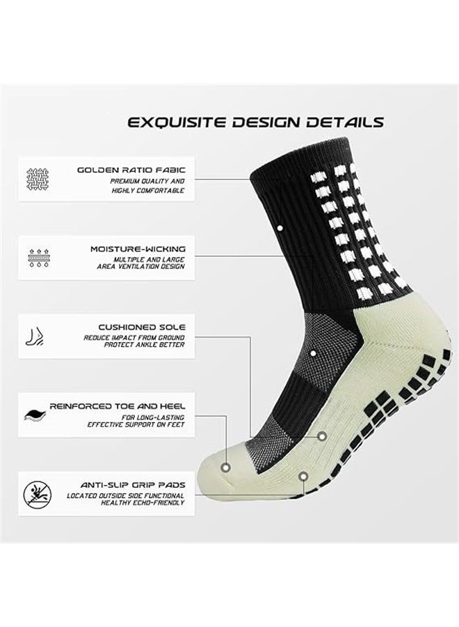 هومستر 4 أزواج من جوارب كرة القدم ، جوارب رياضية مكافحة الانزلاق للرجال لكرة القدم ، كرة السلة ، الرياضة - Image 2