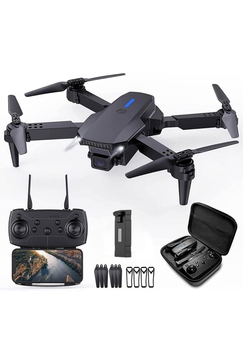 Mini Drone with Camera 1080p HD Foldable Drone for Kids Adults with Carrying Case Battery 90° Adjustable Lens Altitude Hold One Key Takeoff 360° Flip Toy Gift - Image 2