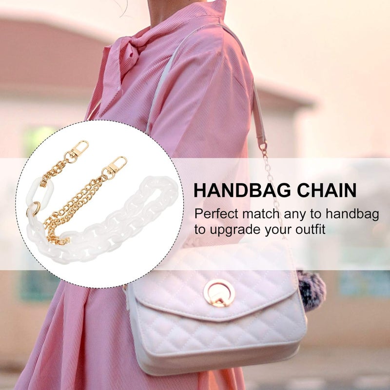 cheekyglo Resin Purse Chain Strap Acrylic Plastic Metal Handbag Handle Replacement Shoulder Strap Bag Decoration83X1.4X0.4CM - Image 1