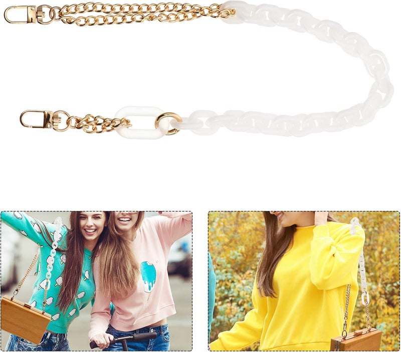 cheekyglo Resin Purse Chain Strap Acrylic Plastic Metal Handbag Handle Replacement Shoulder Strap Bag Decoration83X1.4X0.4CM - Image 3