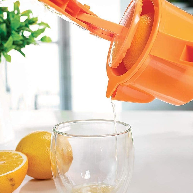 Nexellar Nexellar Lemon Hand Squeeze Tool 2 in 1 Plastic Orange Juicer Hand Press Machine Lemon Squeeze Manual Hand Tool Hand Operated Mini Manual Juicer for Fruits Fruit Juicer Special for Orange Lemon - Image 5