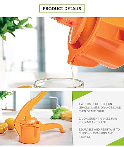 Nexellar Nexellar Lemon Hand Squeeze Tool 2 in 1 Plastic Orange Juicer Hand Press Machine Lemon Squeeze Manual Hand Tool Hand Operated Mini Manual Juicer for Fruits Fruit Juicer Special for Orange Lemon - Image 4