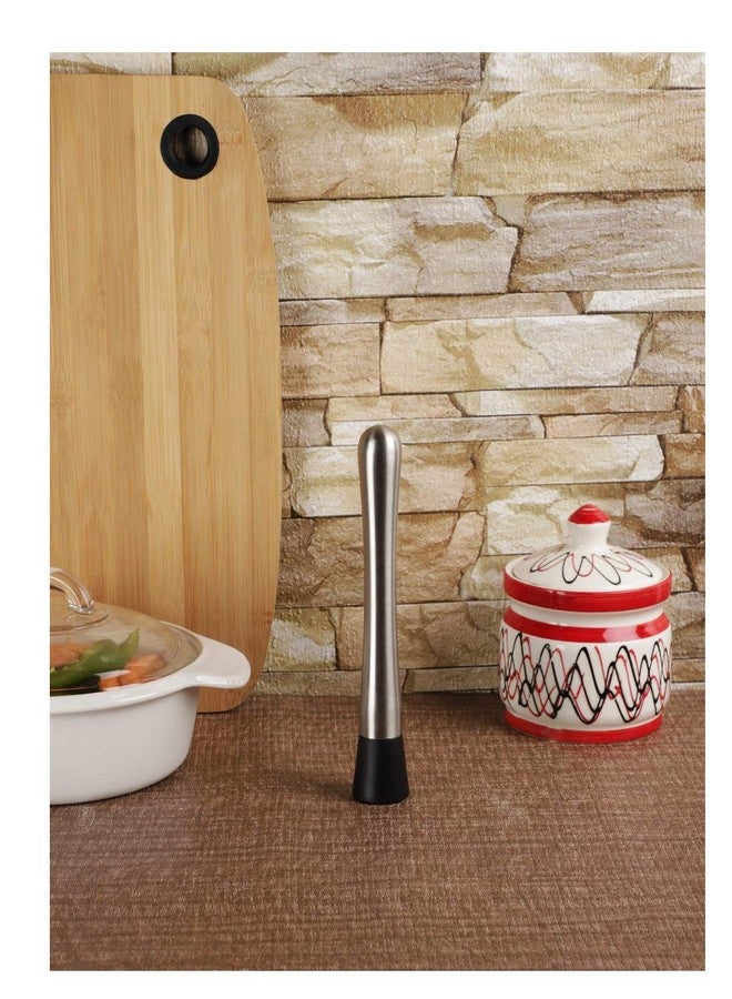 E - Ezra E-EZRA Long Stainless Steel Cocktail Muddler, Perfect for Bars, Catering Events and Home Use (1, 8 Inches) Christmas Gift - Image 1