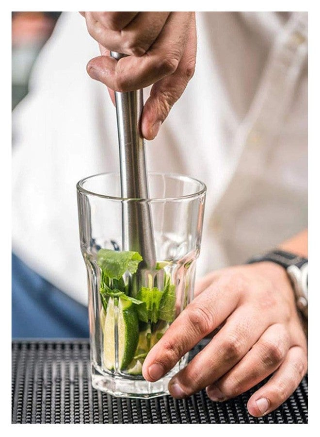 E - Ezra E-EZRA Long Stainless Steel Cocktail Muddler, Perfect for Bars, Catering Events and Home Use (1, 8 Inches) Christmas Gift - Image 4