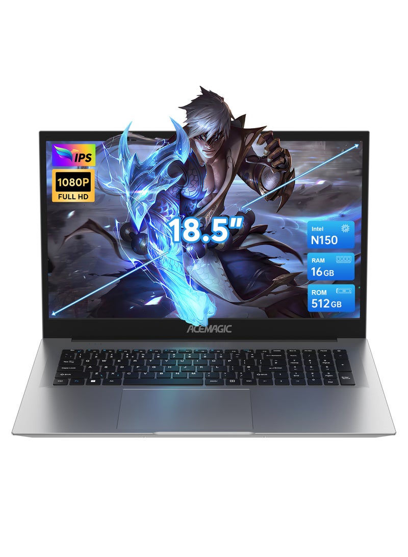 ACEMAGIC Laptop 18.5 FHD 16GB 512GB Intel Quad-Core 12th Alder Lake N150 with Windows 11 Pro  - Image 1