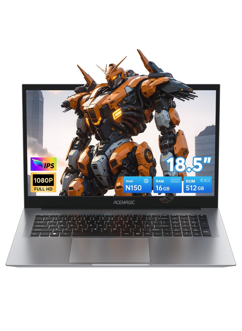 ACEMAGIC Laptop 18.5 FHD 16GB 512GB Intel Quad-Core 12th Alder Lake N150 with Windows 11 Pro  - Image 1