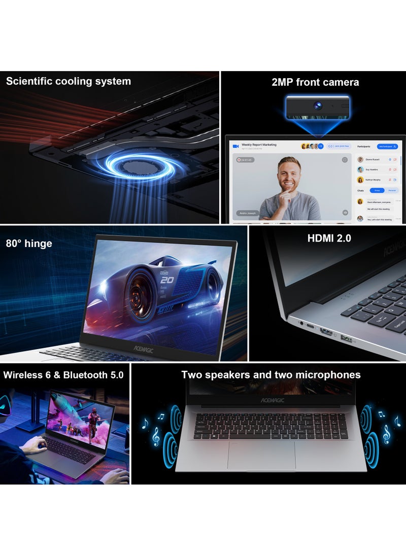 ACEMAGIC Laptop 18.5 FHD 16GB 512GB Intel Quad-Core 12th Alder Lake N150 with Windows 11 Pro  - Image 4