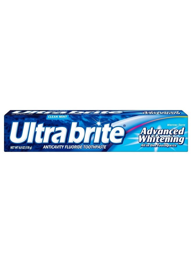 Ultra Brite Ltra Brite Advanced Whitening Anticavity Fluoride Toothpaste Clean Mint Flavor 6 Oz/ 170 G (3 Pack) - Image 1