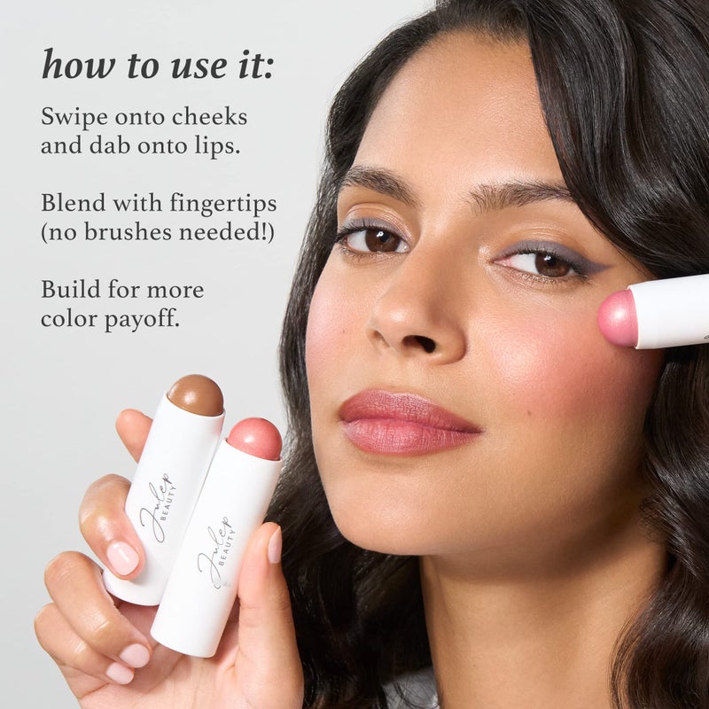 Julep Skip The Brush Cream to Powder Blush Stick - Desert Rose - Blendable and Buildable Color - 2-in-1 Blush and Lip Makeup Stick - Image 5
