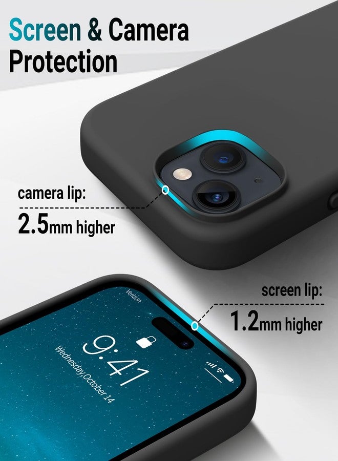 AOTESIER Compatible with iPhone 15 Case, Full Body Food-Grade Silicone Wear-Resistant, Anti-Drop Protection with Soft Anti-Scratch Microfiber Lining Phone Case for iPhone 15, 6.1 inch, Black - Image 5