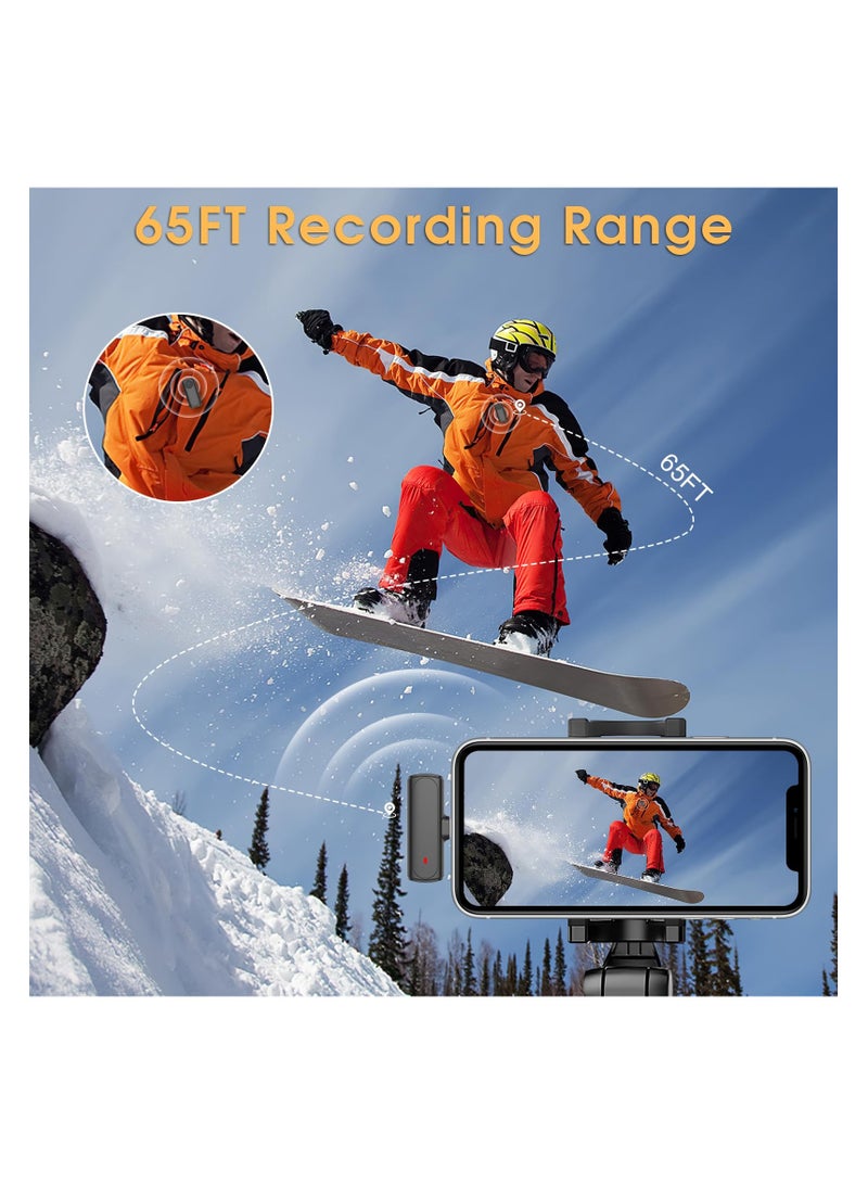 SYOSI Professional Wireless Lavalier Lapel Microphone, for iPhone - Bluetooth Mini Mic for Video Recording with Portable Charging Case - Small Clip on Phone Microphones for Podcast Vlogging tiktok - Image 4