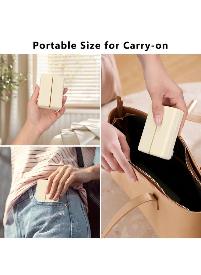 أف واي واي منظم حبوب يومي من FYY، حافظة حبوب محمولة مكونة من 7 حجرات لتنظيم حبوب السفر، [تصميم قابل للطي] صندوق حبوب لجيب المحفظة لحمل الفيتامينات وزيت كبد سمك القد والمكملات الغذائية والأدوية - أبيض - Image 2