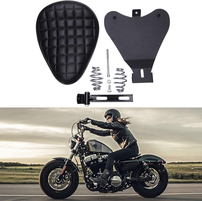 DREAMIZER Black Driver Rider Solo Seat Compatible With Sportster 883 1200 72 48 1983-2003 Motorcycle - Image 3