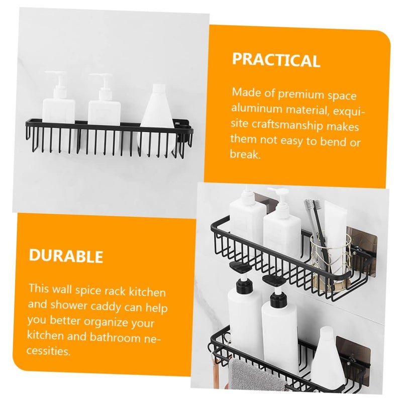 Wall Mounted Bathroom Shower Shelf Portable Storage Rack No Drilling Required - Image 5