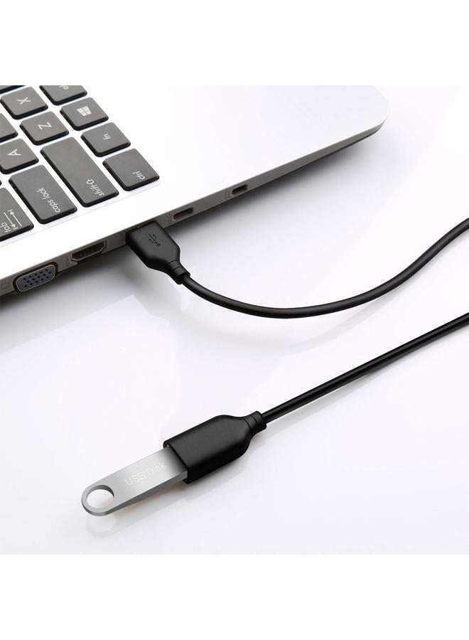 Fasgear USB Extension Cable 6ft USB Extender Cable USB 2.0 Type A Male to Female Extension Cord with USB Ports Data Transfer USB Extender Cable for USB Flash Drive/Hard Drive/Mouse/Printer (Black) - Image 5