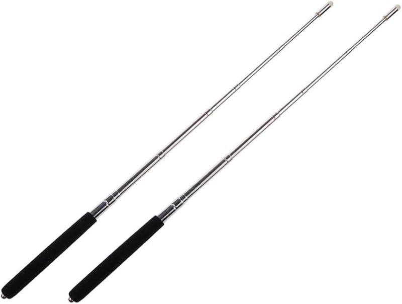 Stainless Steel Extendable Teacher Pointer Stick For Classroom Presentations 2 Pack - Image 1