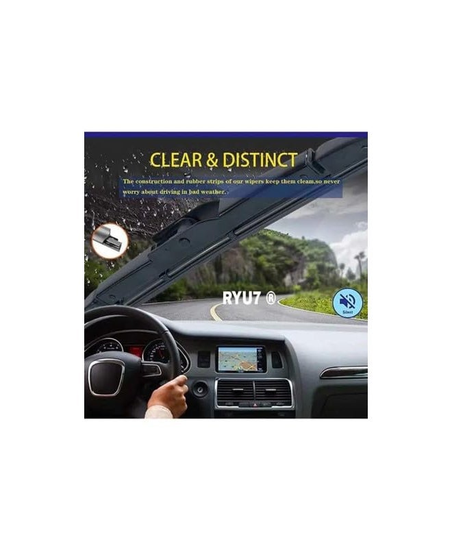 RYU7 Store RYU7® All Season Frameless/Soft Wiper Blades Fits For Maruti Fronx(Pack of 2) - Image 3