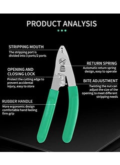 Generic Optrotech Fiber Stripper GREEN Stainless steel Fiber Optic Stripping Pliers 3 Holes Fiber Cable Stripper Fiber Optic Stripper  fiber stripper  - Image 5