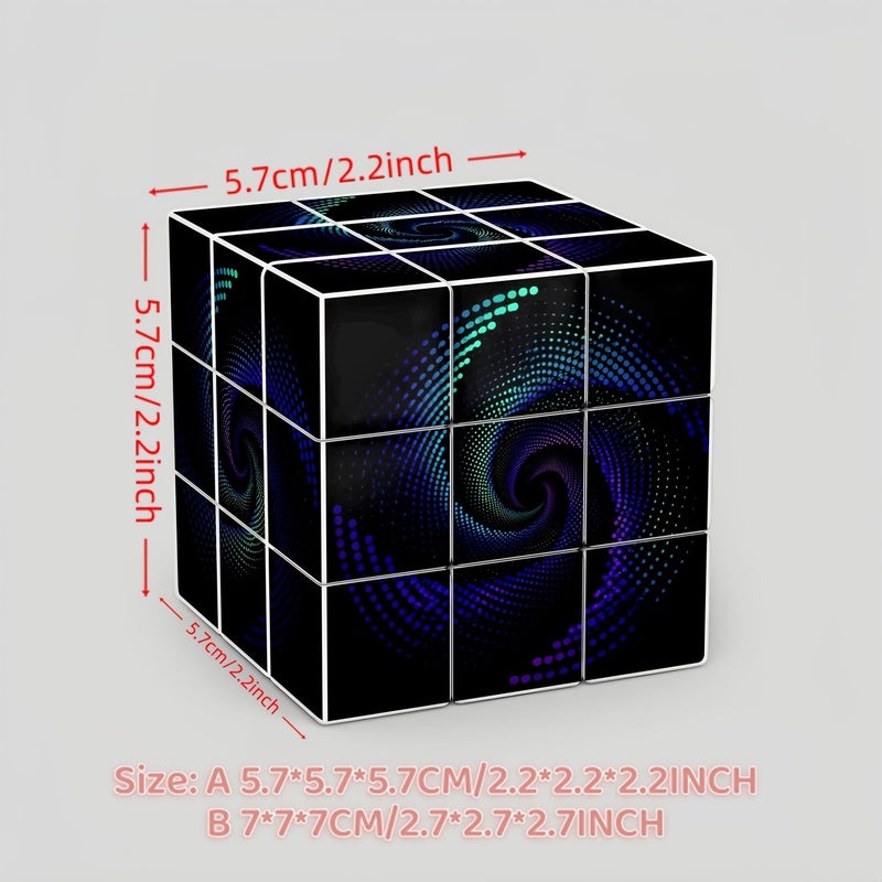 1PC 3x3 Speed Cube Puzzle Magic Stress Toy 276inch Art Design Gift - Image 4