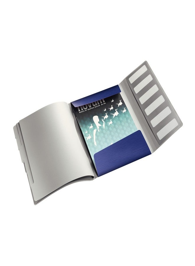 Leitz Style PP Divider Book Premium File Folder with 6 Tabbed Dividers, Titan Blue (200 Sheets Capacity) - Image 3