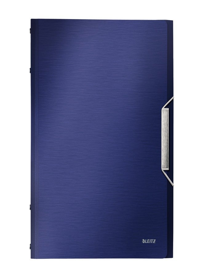 Leitz Style PP Divider Book Premium File Folder with 6 Tabbed Dividers, Titan Blue (200 Sheets Capacity) - Image 1
