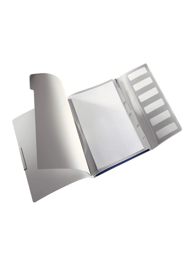 Leitz Style PP Divider Book Premium File Folder with 6 Tabbed Dividers, Titan Blue (200 Sheets Capacity) - Image 2