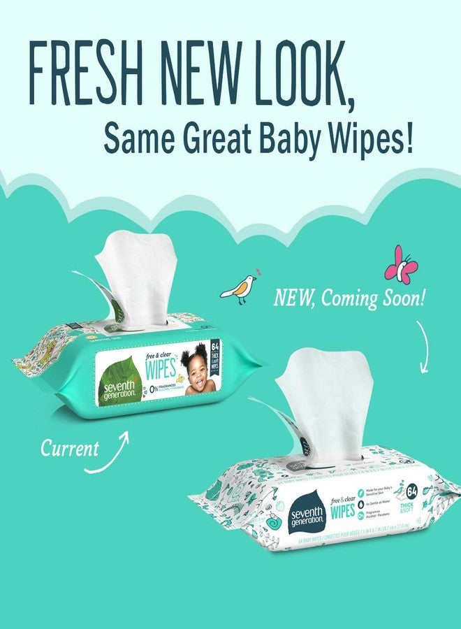 Seventh Generation Baby Wipes, Free & Clear Refill with Tape Seal, 384 count - Image 2